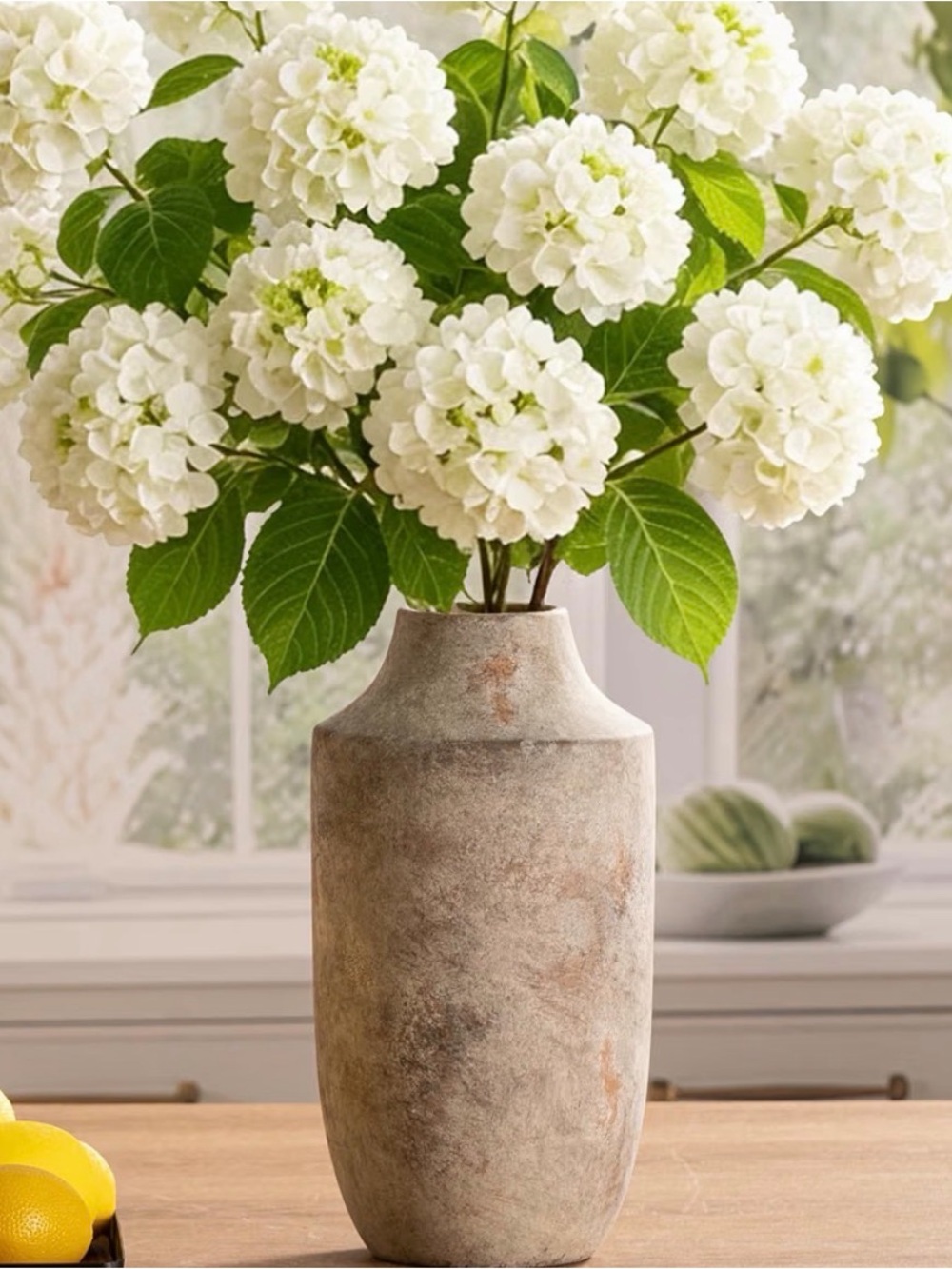 Ceramic Flower Vase, 12.5 inch Tall